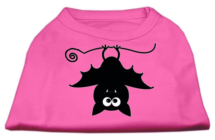 Batsy the Bat Screen Print Dog Shirt Bright Pink XS